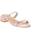 Stuart Weitzman Ginger Xtal Block 35 Leather Sandal In Multi