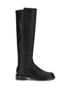 Stuart Weitzman Black Nappa Leather And Fabric Celia Boots In Black