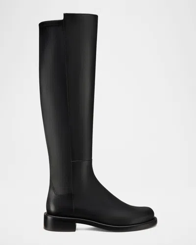 Stuart Weitzman Gisele Leather Over-the-knee Boots In Black