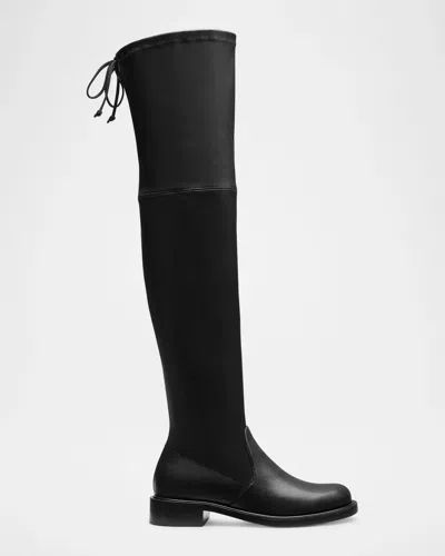 Stuart Weitzman Giseleland Stretch Leather Over-the-knee Boots In Black