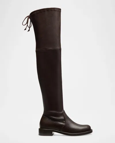Stuart Weitzman Giseleland Stretch Leather Over-the-knee Boots In Brown