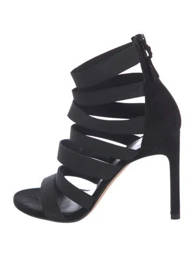Pre-owned Stuart Weitzman Gladiator Sandals In Black