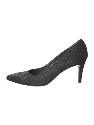 Pre-owned Stuart Weitzman Glitter Accents Pumps In Black