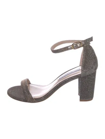 Pre-owned Stuart Weitzman Glitter Accents Sandals