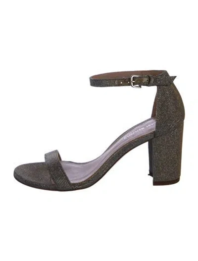 Pre-owned Stuart Weitzman Glitter Accents Sandals