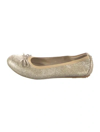 Pre-owned Stuart Weitzman Glitter Ballet Flats