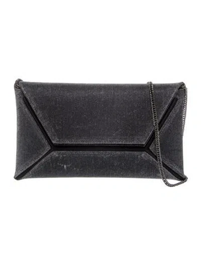 Pre-owned Stuart Weitzman Glitter Clutch In Black