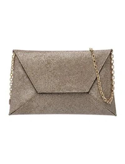 Pre-owned Stuart Weitzman Glitter Clutch In Gold