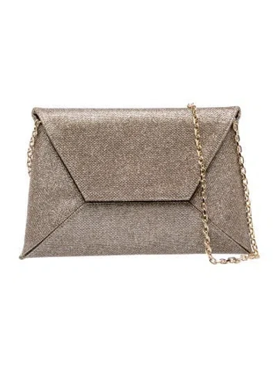 Pre-owned Stuart Weitzman Glitter Clutch In Gold/metallic