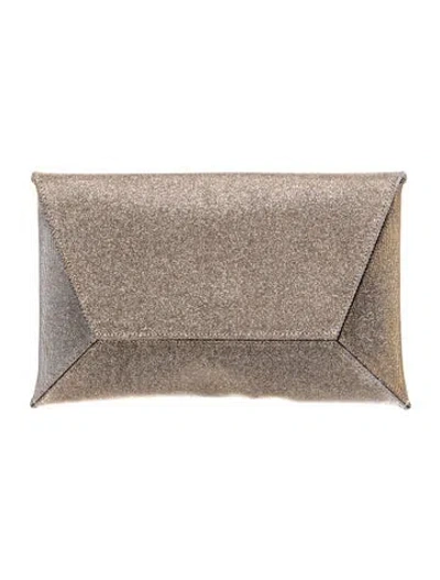 Pre-owned Stuart Weitzman Glitter Clutch In Metallic/neutrals