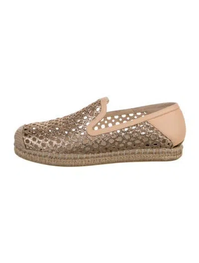 Pre-owned Stuart Weitzman Glitter Colorblock Pattern Espadrilles