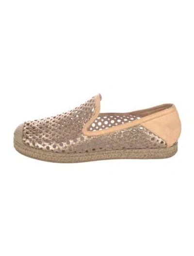 Pre-owned Stuart Weitzman Glitter Colorblock Pattern Espadrilles In Neutral