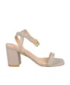 Stuart Weitzman Glitter-detailed Ankle Strap Sandals In Nude