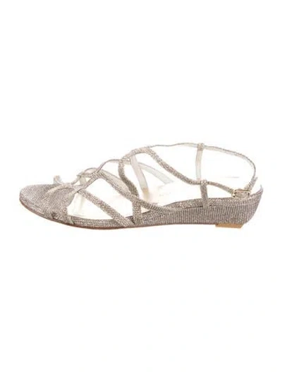 Pre-owned Stuart Weitzman Glitter Espadrilles