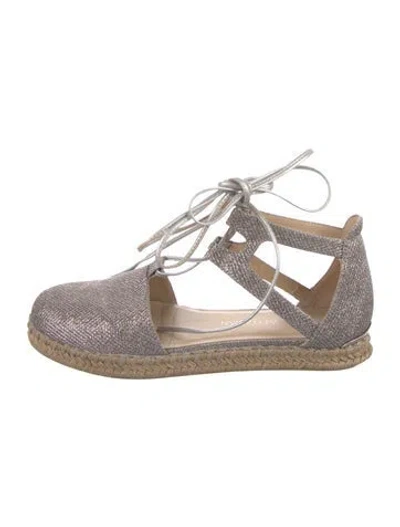 Pre-owned Stuart Weitzman Glitter Espadrilles