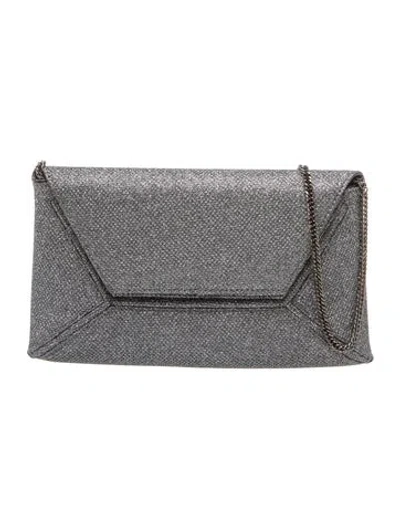 Pre-owned Stuart Weitzman Glitter Evening Bag In Silver