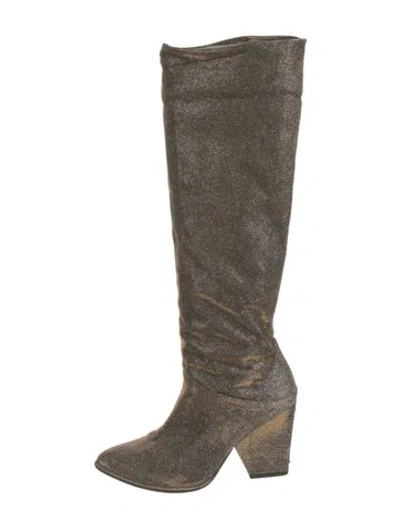 Pre-owned Stuart Weitzman Glitter Glitter Accents Boots