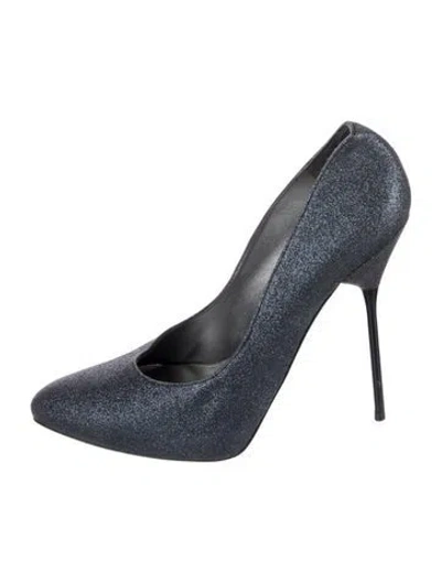 Pre-owned Stuart Weitzman Glitter Glitter Accents Pumps In Blue