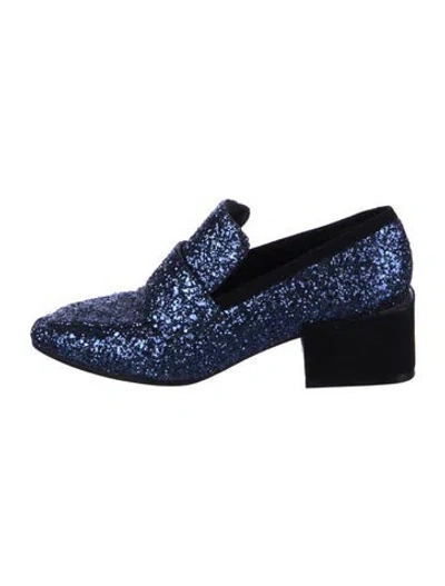 Pre-owned Stuart Weitzman Glitter Glitter Accents Pumps In Blue