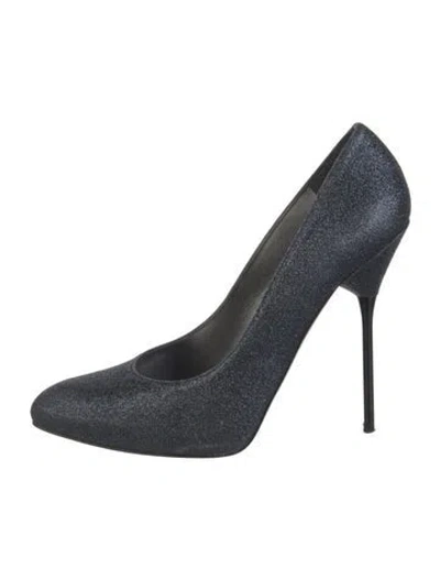 Pre-owned Stuart Weitzman Glitter Glitter Accents Pumps In Blue