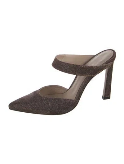 Pre-owned Stuart Weitzman Glitter Patterned Mules