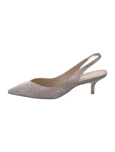Pre-owned Stuart Weitzman Glitter Patterned Slingback Pumps