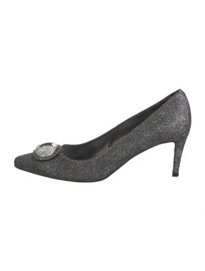 Pre-owned Stuart Weitzman Glitter Pumps In Gray