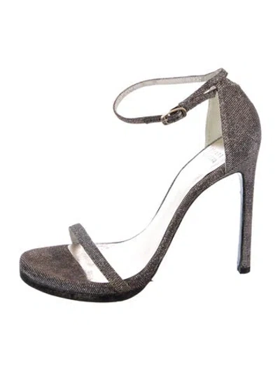Pre-owned Stuart Weitzman Glitter Sandals