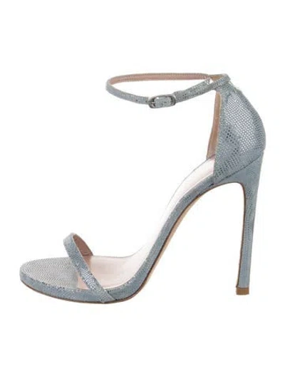 Pre-owned Stuart Weitzman Glitter Sandals In Blue