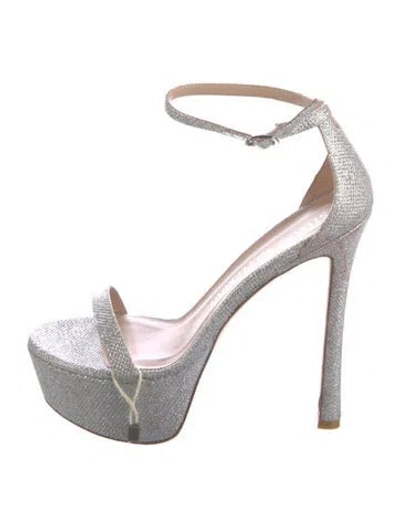 Pre-owned Stuart Weitzman Glitter Sandals In Gold