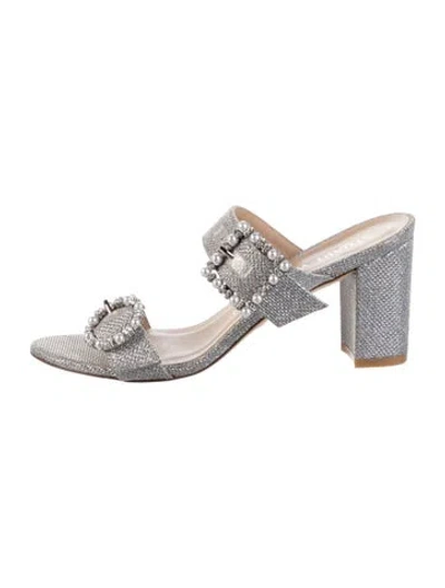 Pre-owned Stuart Weitzman Glitter Slides