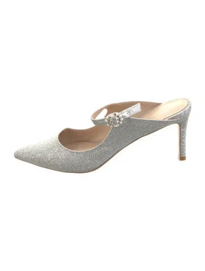 Pre-owned Stuart Weitzman Glitter Slides