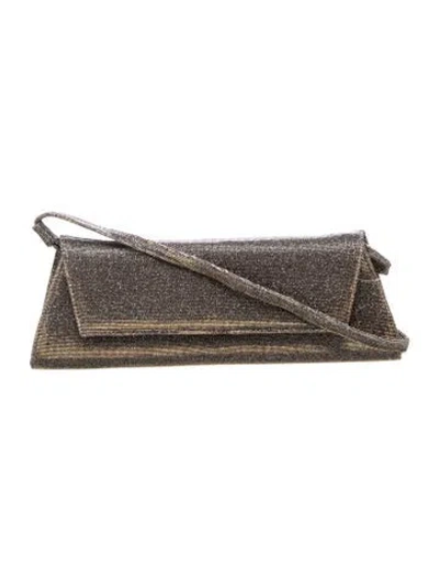 Pre-owned Stuart Weitzman Glitter Top Handle Bag In Gray