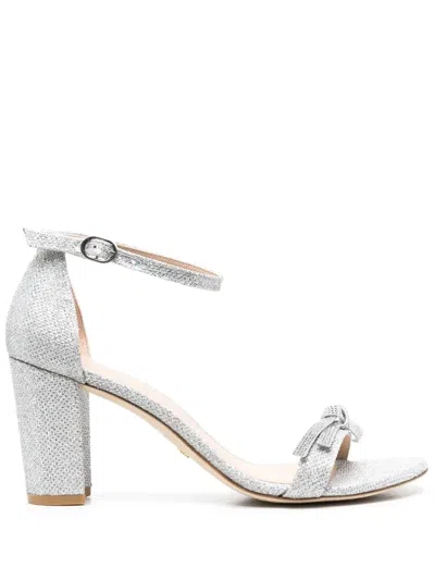 Stuart Weitzman Sandalen Mit Glitter In Silver