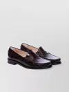 Stuart Weitzman Glossy Patent Leather Loafers With Tortoiseshell Pattern