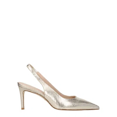 Stuart Weitzman Gold Leather Sandal