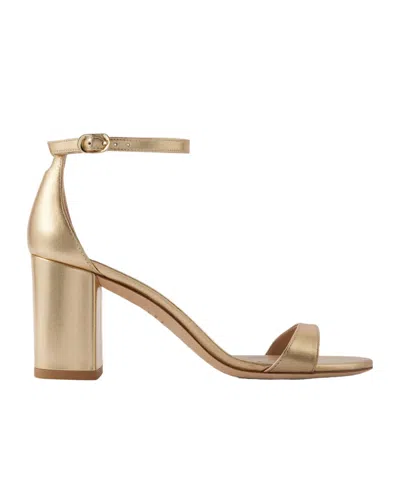 Stuart Weitzman Golden High Heels In Brown