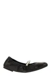Stuart Weitzman Goldie Ballet Flat Black In Black