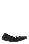 Stuart Weitzman Goldie Ballet Flat Black In Black