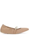Stuart Weitzman Goldie Ballet Flats In Neutrals
