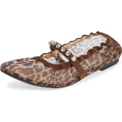 Stuart Weitzman Goldie Crystal Strap Ballet Flat In Multi