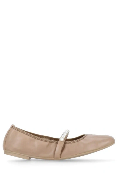 Stuart Weitzman Goldie Embellished Square In Pink