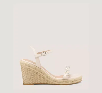 Stuart Weitzman Goldie Espadrille Wedge In Chalk