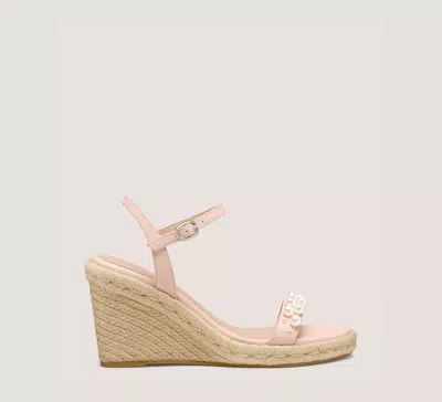 Stuart Weitzman Goldie Espadrille Wedge In Rosewater Pink