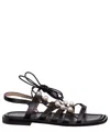 Stuart Weitzman Goldie Sandals In Black