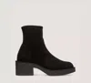 Stuart Weitzman Gotham Sock Booties In Black