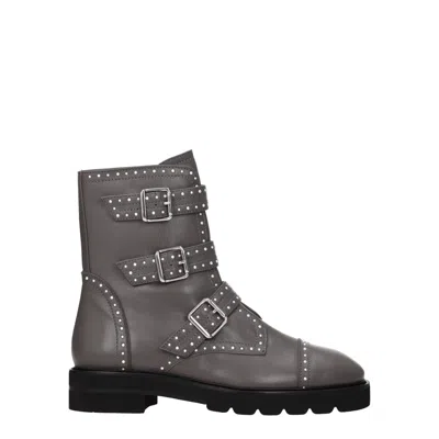 Stuart Weitzman Gray Leather Ankle