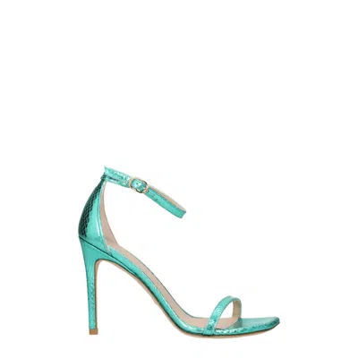Stuart Weitzman Green Leather Sandal