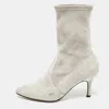 Stuart Weitzman Grey Suede Ankle Booties In Gray