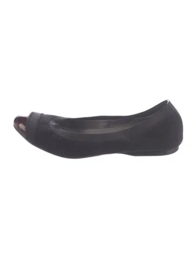 Pre-owned Stuart Weitzman Grosgrain Trim Flats In Blue